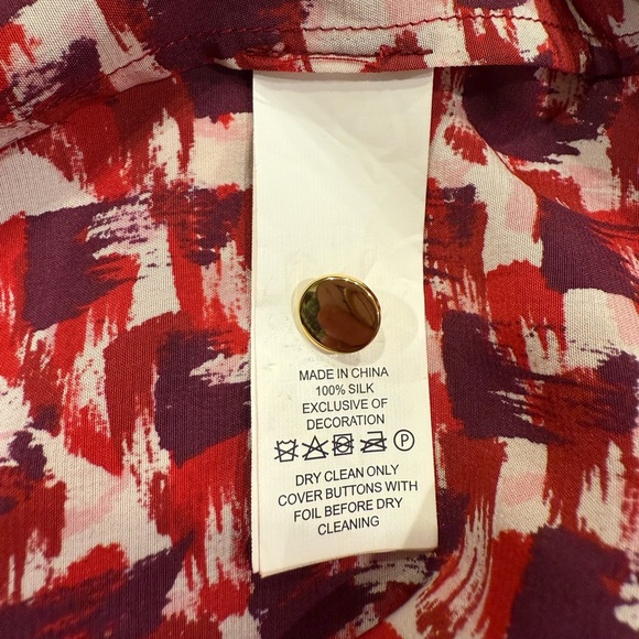 Kate Spade Dress Size XS Red White Silk Flowy - Picture 7 of 9